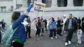 Pro-freedom protesters burn bras and cut hair in opposition to Iranian regime
