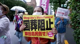 Tokyo protesters rally against state funeral for murdered former Japanese PM Shinzo Abe