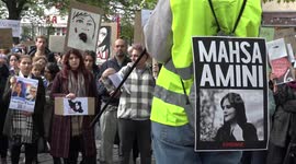 Iranian protesters stage rally in Berlin after the the death of Mahsa Amini