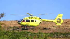 Yorkshire Air Ambulance lands on picturesque North Yorkshire Moors to evacuate man who fell from station platform