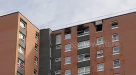 Man dead and eight in hospital after fire at block of flats in Bristol