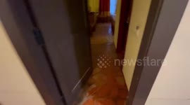 Heavy rainfall in Salou, Spain, washes away cars and floods hotels