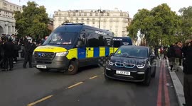 Heavy police presence as Iranian protesters march through London