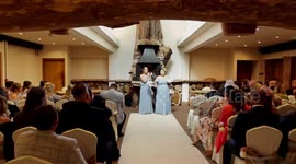 Jilted bride decides to carry on with her wedding without her groom after he failed to turn up