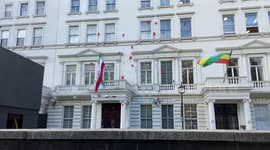 Embassy of Iran in London covered in red paint
