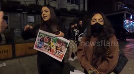London: Iranian Pro and Anti-regime protesters clash at Islamic Centre of England