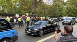 Mahsa Amini protesters continue to gather outside the Embassy Of Iran in London