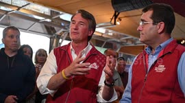 Governor of Virginia Glenn Youngkin during Dereck Schmidt's Political Campaign speaks on abortion