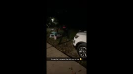 Creepy Demon Halloween costume gives sister a big fright