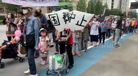 Protesters march in Tokyo, Japan, against Shinzo Abe's state funeral