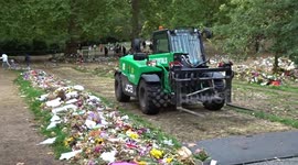 Queens floral tributes garden in Green Park dismantled at the end of official mourning in the United Kingdom