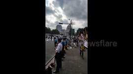 People are protesting against Shinzo Abe state funeral in Tokyo, Japan