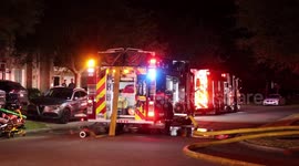 Fire breaks out at home in Humble, Texas, US