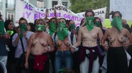 Manifestación en Madrid, España, 28s educación sexual y aborto libre ya