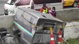 Bank armoured vehicle carrying $260k crashes and leaves three people dead in Thailand