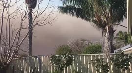 Large clouds of smoke reduce visibility due to brushfire in Australia