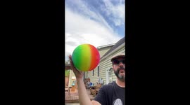 Beer influencer makes jaws drop with SKY-HIGH basketball trick shot