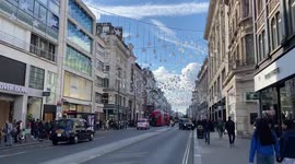 Christmas lights on Oxford Street three months early