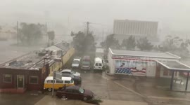 Hurricane Ian back eyewall enters Punta Gorda Sept 28 2022