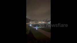 Hurricane Ian raging over Orlando, USA