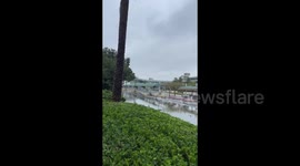 Roads in Orlando, USA are flooded afther Hurricane Ian