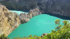 Sacral lake of Kelimutu, Flores Island, Indonesia