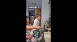 My kids reactions when they saw me flipping the pancakes without using the spatula!