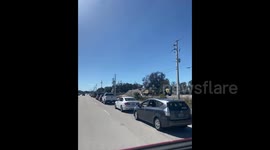 US: Long Lines At Gas Stations In Florida As Fuel Shortage Continues After Hurricane Hitting