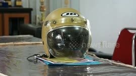 anti sleep helmet created by students
