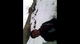 Enjoy in snow with friends