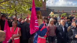 Postman Pat joins the Enough is Enough rally in King’s Cross