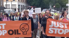 'Just stop oil' activists protest in London