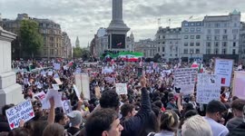 Thousands of Mahsa Amini protesters pack Trafalgar Square