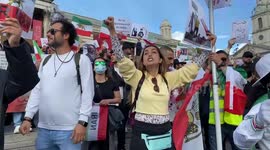Thousands of Mahsa Amini protesters pack Trafalgar Square