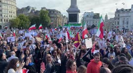 Thousands of Mahsa Amini protesters pack Trafalgar Square