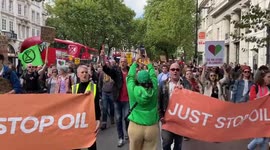 Climate activists protesters occupy Westminster