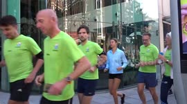 Runners spotted on the streets of Kensington ahead of London Marathon 2022
