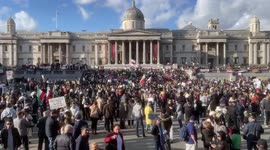 Protest against murder of Iranian women Mahsa Amini in Trafalgar Square