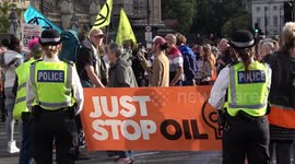 Climate protesters march to Parliament Square bringing the area to a standstill