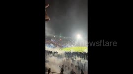 Amateur footage shows Indonesia football riots and aftermath