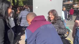 Newsflare Edit - Brazilians queue in Barons Court, London to vote in the Brazilian elections