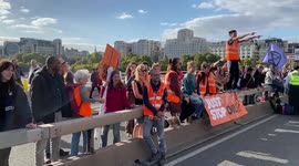 Police arrest Just Stop Oil protesters blocking Waterloo Bridge