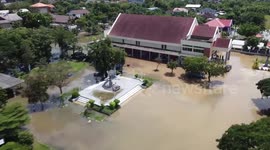 Aerial footage shows scale of floods left by Typhoon Noru in Thailand