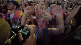 Brazilians go to polls and react on the streets of Sao Paulo, Brazil