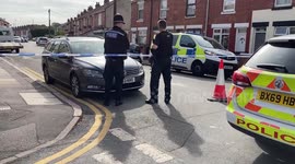 Two arrested on suspicion of murder after man is stabbed to death during mass knife brawl outside a mosque