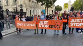 Just Stop Oil protest outside Downing Street