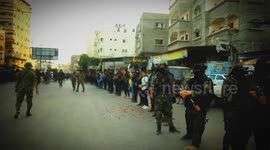 Al-Quds holds anti-Israel military parade at Gaza camp