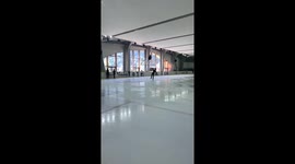 Ice-skater tries spinnin' in the air but gets a whippin' instead