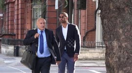 Former heavyweight world champion David Haye arrives at Westminster Magistrates Court for assault trial