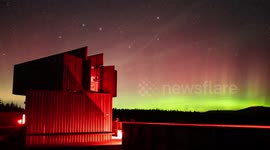 Rare footage of the Northern Lights filling the UK night sky captured